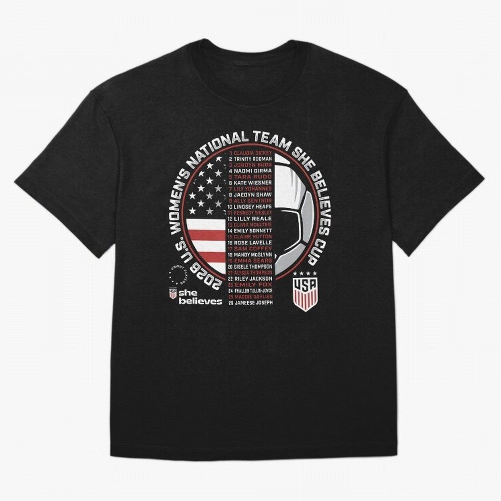 She Believes Cup Champions U.S. Women¡¯s National Soccer Team 2026 Classic T-Shirt Discover FIFA World Cup 2026 USA Canada Mexico Connected to Haaland, England Energy, Champion Mindset, Group Stage Buzz, Knockout Tension and Passionate Fan Culture;