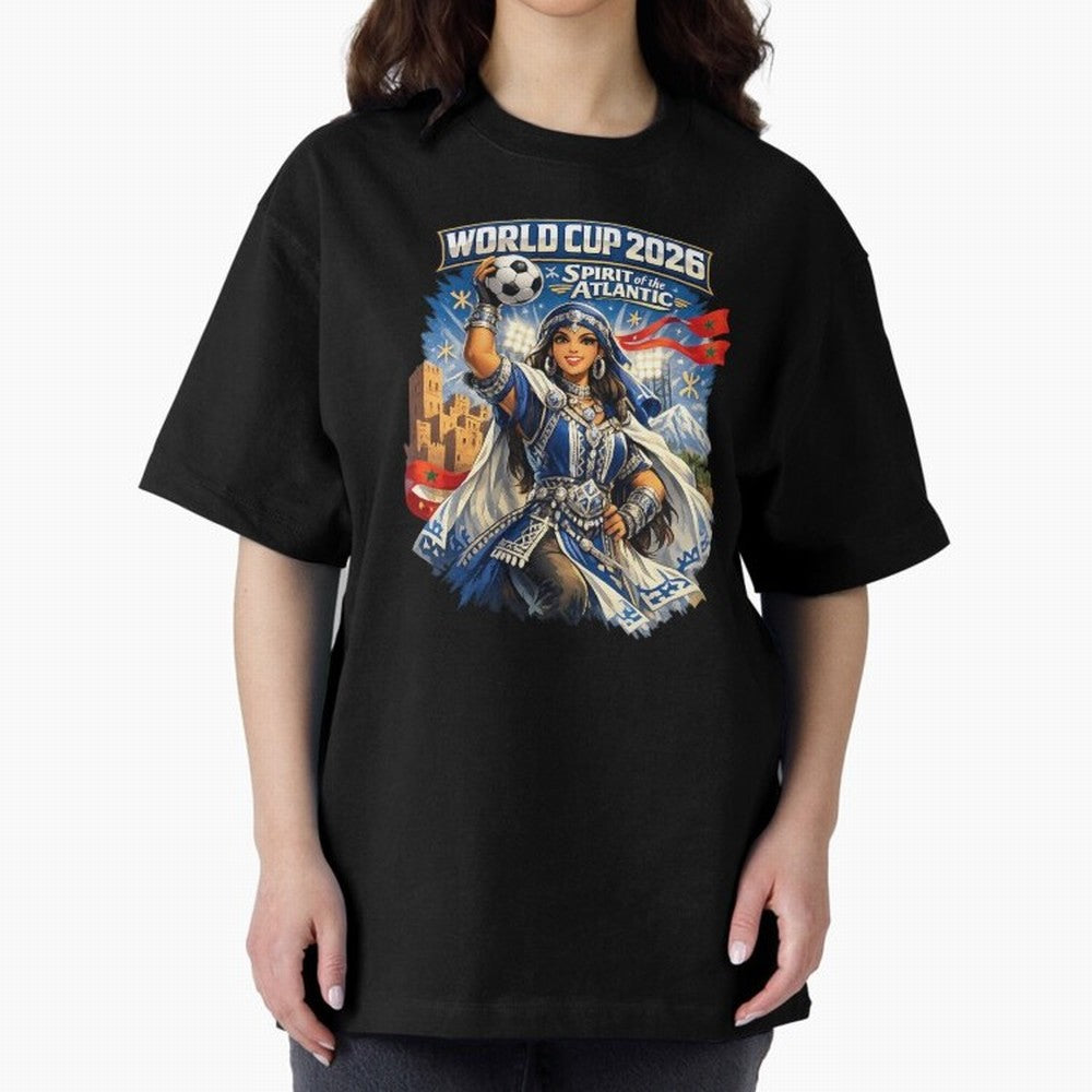 Moroccan Women World Cup 2026 Atlantic Spirit Classic T-Shirt Bring Stadium Energy to Global Football Passion for FIFA World Cup 2026 Group Stage, Driven by CR7 and Messi, Portugal, Spain and Germany, Stadium Memories, Football Loyalty,