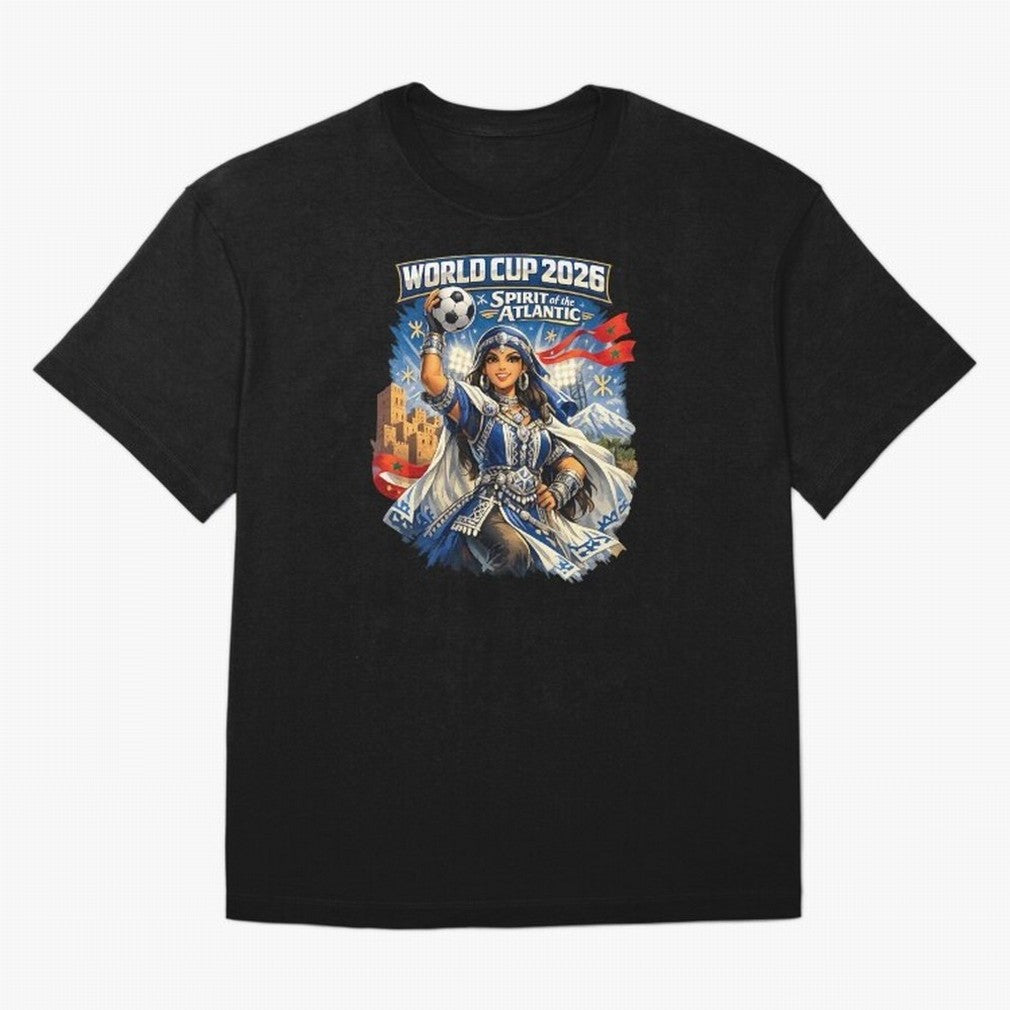 Moroccan Women World Cup 2026 Atlantic Spirit Classic T-Shirt Bring Stadium Energy to Global Football Passion for FIFA World Cup 2026 Group Stage, Driven by CR7 and Messi, Portugal, Spain and Germany, Stadium Memories, Football Loyalty,