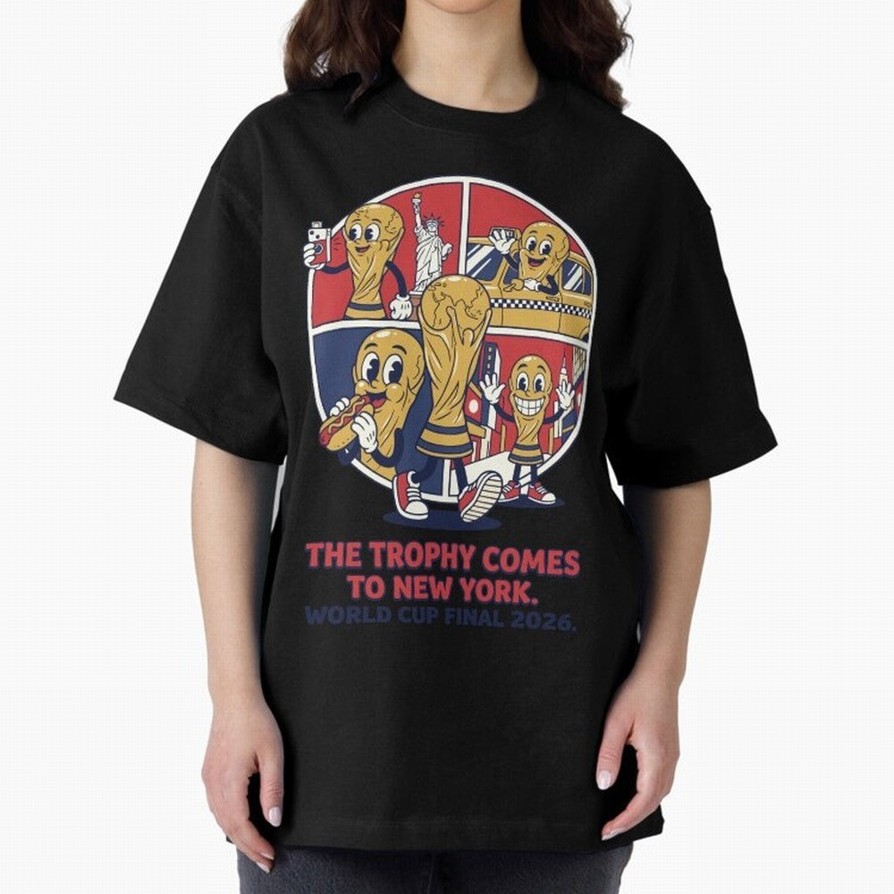 The Trophy Comes to New York ¡ª World Cup Final V2 Classic T-Shirt Bring Home the FIFA World Cup 2026 Journey through Mbappe Highlights, Germany Pride, Retro Football Energy, Iconic Rivalries, Trophy Chase Drama and Stadium Atmosphere; Perfect for