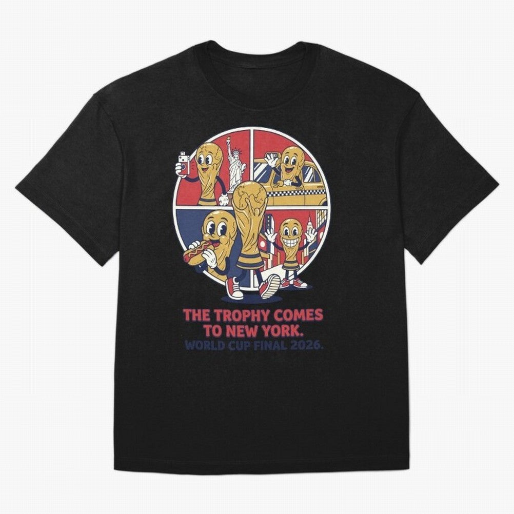 The Trophy Comes to New York ¡ª World Cup Final V2 Classic T-Shirt Bring Home the FIFA World Cup 2026 Journey through Mbappe Highlights, Germany Pride, Retro Football Energy, Iconic Rivalries, Trophy Chase Drama and Stadium Atmosphere; Perfect for