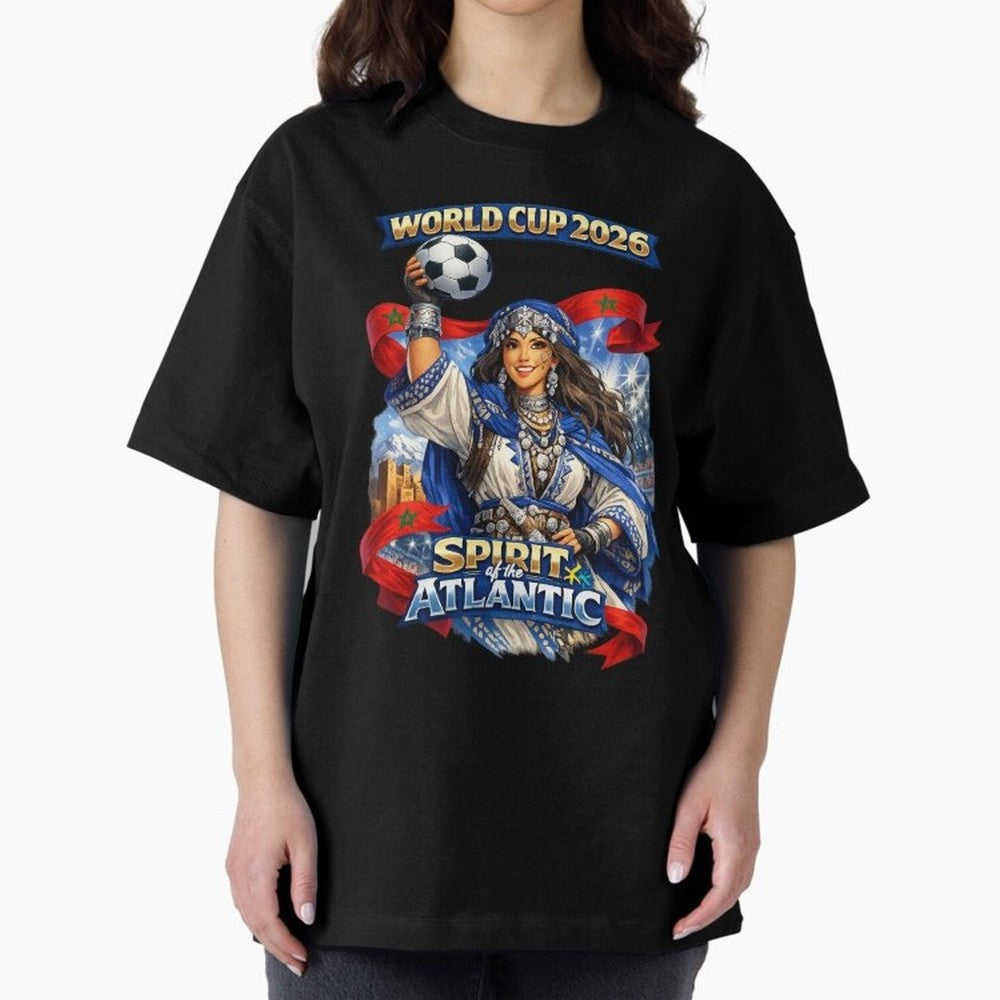 Moroccan World Cup 2026 Spirit Classic T-Shirt Carry the Dream of FIFA World Cup 2026 Spirit, Capturing Spain, Messi, Sports Nostalgia, International Competition, Famous Players and Unforgettable Victories; Created for Match Day Parties, Soccer