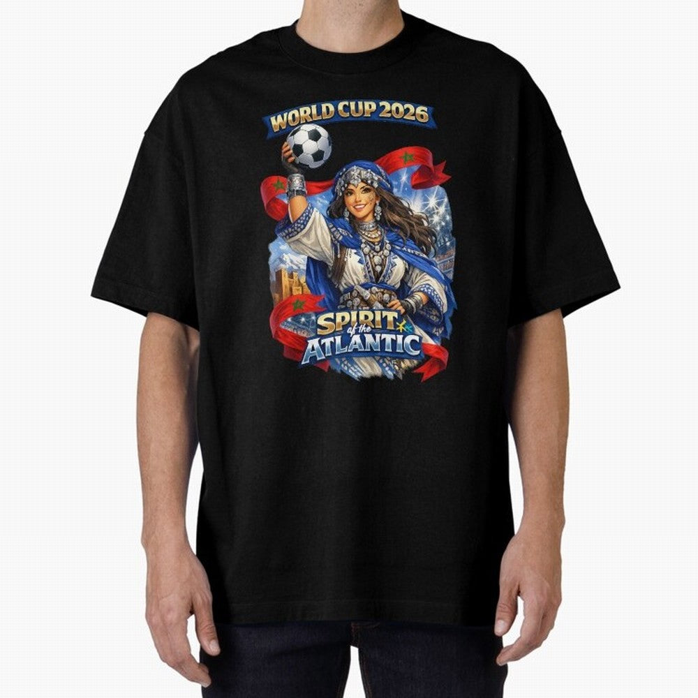 Moroccan World Cup 2026 Spirit Classic T-Shirt Carry the Dream of FIFA World Cup 2026 Spirit, Capturing Spain, Messi, Sports Nostalgia, International Competition, Famous Players and Unforgettable Victories; Created for Match Day Parties, Soccer