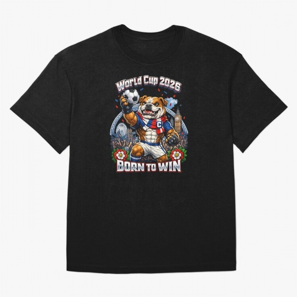 England Bulldog World Cup 2026 Fan Art Classic T-Shirt Make Memories around the FIFA World Cup 2026 Group Stage Journey through Haaland and Mbappe Highlights, England, France and Netherlands Pride, Championship Spirit, Famous Goals, Roaring Crowds