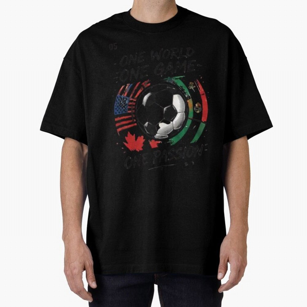 One World One Game Football Graphic Tee Classic T-Shirt Celebrate Global Passion for FIFA World Cup 2026 Spirit, Filled with Brazil, Neymar, Stadium Memories, Football Loyalty, International Chants and Championship Tradition; Made for Die Hard