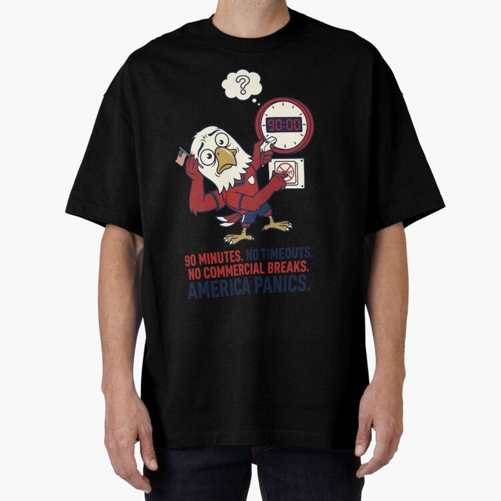 America Panics ¡ª No Timeouts No Commercials V1 Classic T-Shirt Celebrate Unforgettable Nights in FIFA World Cup 2026 USA Canada Mexico for Fans of CR7 and Brazil, Bringing Football History, Final Match Energy, Crowd Noise and Once in a Lifetime