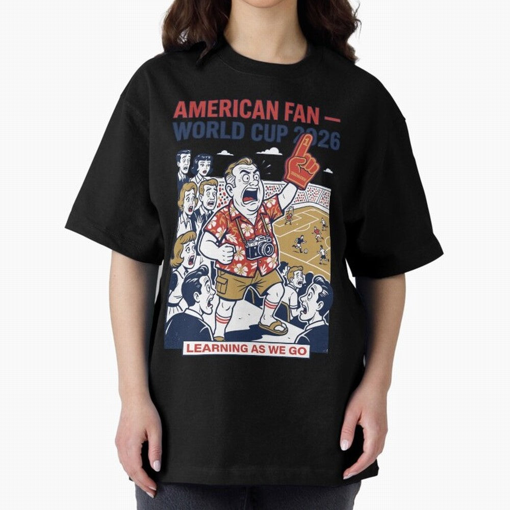 American Fan ¡ª World Cup 2026 ¡ª Learning as We Go V1 Classic T-Shirt Upgrade FIFA World Cup 2026 Spirit, Featuring Germany, Haaland and Mbappe, Stadium Chants, National Pride, Trophy Dreams and Unforgettable Football Memories; Great for Watch