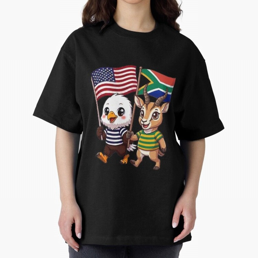 The American eagle and its friend, the South African springbok Classic T-Shirt Celebrate Soccer Greatness during FIFA World Cup 2026 Spirit, Built around France, CR7, Champion Mindset, Group Stage Buzz, Knockout Tension and Passionate Fan Culture;