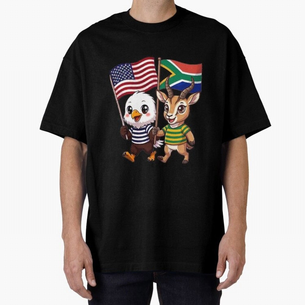 The American eagle and its friend, the South African springbok Classic T-Shirt Celebrate Soccer Greatness during FIFA World Cup 2026 Spirit, Built around France, CR7, Champion Mindset, Group Stage Buzz, Knockout Tension and Passionate Fan Culture;