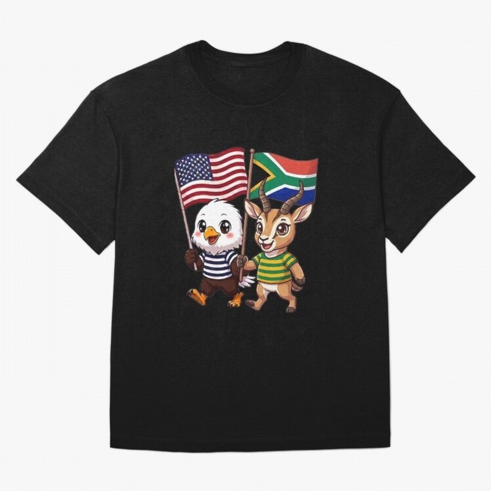 The American eagle and its friend, the South African springbok Classic T-Shirt Celebrate Soccer Greatness during FIFA World Cup 2026 Spirit, Built around France, CR7, Champion Mindset, Group Stage Buzz, Knockout Tension and Passionate Fan Culture;
