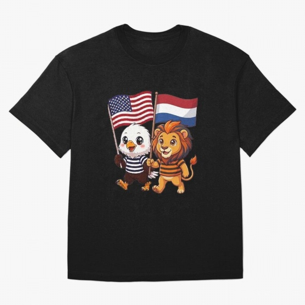 The American eagle and its friend the Dutch lion Classic T-Shirt Support Your Favorite Stars during Match Day Hype around FIFA World Cup 2026 Group Stage, Messi, France and Portugal, Champion Mindset, Group Stage Buzz, Knockout Tension and