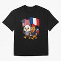 The American eagle and its friend, the French rooster Classic T-Shirt Fuel Your Fan Pride for Match Day Hype around FIFA World Cup 2026 Group Stage, Neymar, England, Worldwide Fan Energy, Dramatic Goals, Stadium Lights and Championship
