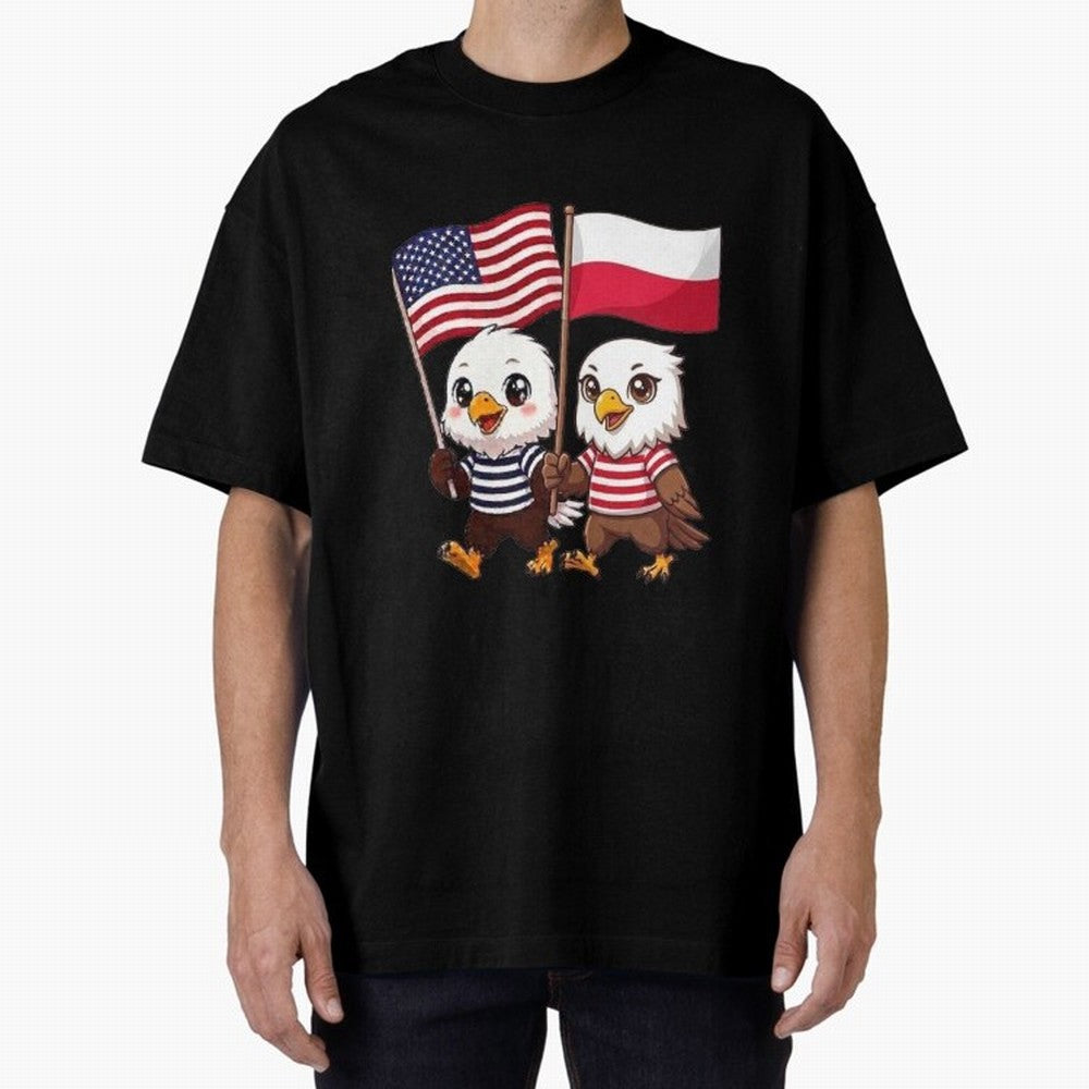 The American eagle and its friend, the Polish eagle Classic T-Shirt Fuel Your Fan Pride for the FIFA World Cup 2026 Journey through Messi and Cristiano Ronaldo Highlights, Argentina and Brazil Pride, Vintage Soccer Flavor, Modern Football Stars,