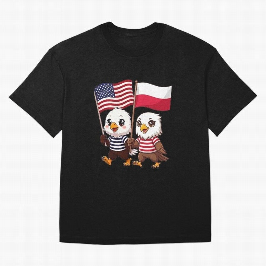 The American eagle and its friend, the Polish eagle Classic T-Shirt Fuel Your Fan Pride for the FIFA World Cup 2026 Journey through Messi and Cristiano Ronaldo Highlights, Argentina and Brazil Pride, Vintage Soccer Flavor, Modern Football Stars,