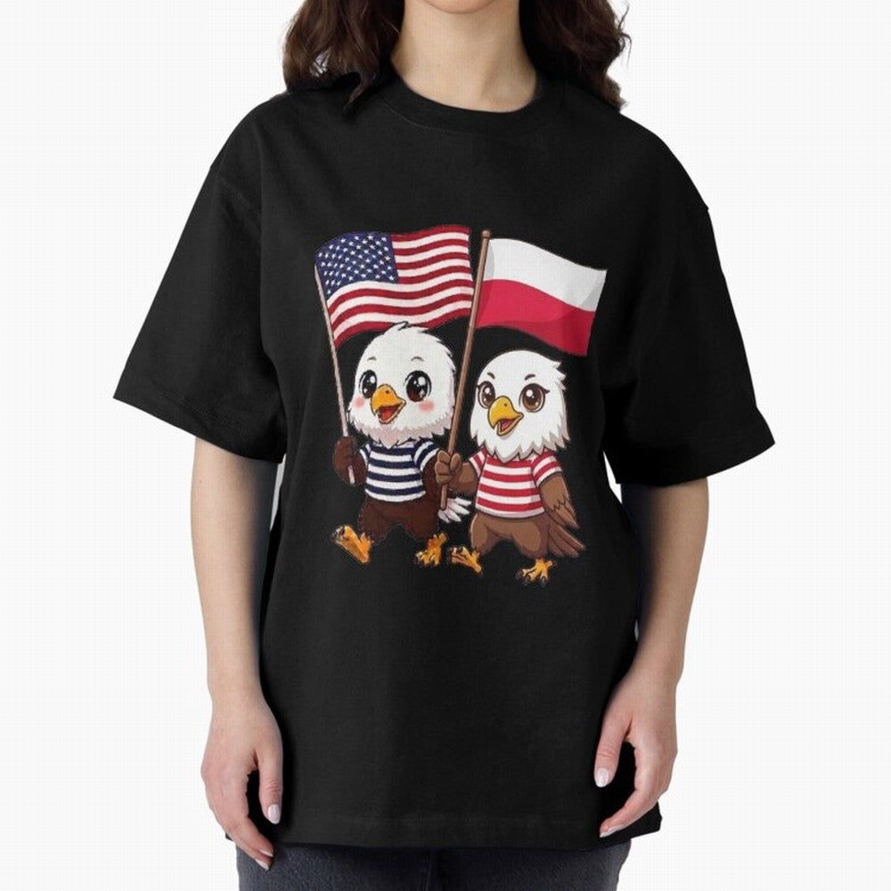 The American eagle and its friend, the Polish eagle Classic T-Shirt Fuel Your Fan Pride for the FIFA World Cup 2026 Journey through Messi and Cristiano Ronaldo Highlights, Argentina and Brazil Pride, Vintage Soccer Flavor, Modern Football Stars,