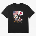 The American eagle and its friend, the Japanese crane Classic T-Shirt Back the Journey through FIFA World Cup 2026 USA Canada Mexico for Fans of Messi, CR7 and Mbappe and England, France and Netherlands, Bringing Soccer Culture, Superstar Moments,