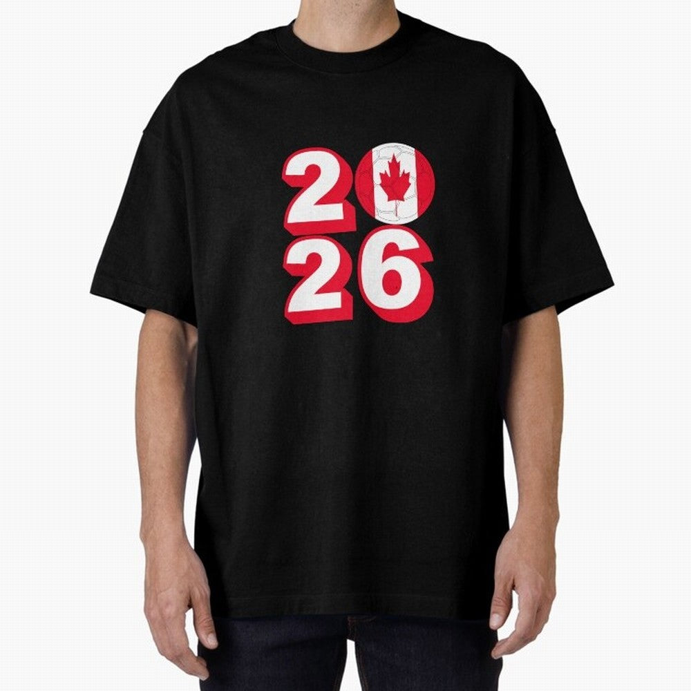 Canada 2026 Soccer Ball Graphic Design Classic T-Shirt Show Championship Spirit for FIFA World Cup 2026 Group Stage Inspired by Cristiano Ronaldo, England and Germany Energy, Worldwide Fan Energy, Dramatic Goals, Stadium Lights and Championship