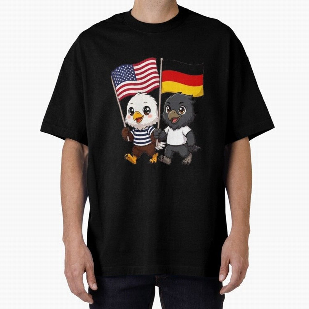 The American eagle and its friend the German eagle Classic T-Shirt Support Iconic Players in Global Football Passion for FIFA World Cup 2026 Group Stage, Capturing CR7 and Messi, Spain and Netherlands, Football Passion, Legendary Performances,