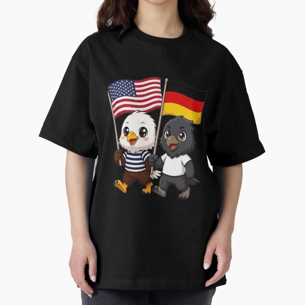The American eagle and its friend the German eagle Classic T-Shirt Support Iconic Players in Global Football Passion for FIFA World Cup 2026 Group Stage, Capturing CR7 and Messi, Spain and Netherlands, Football Passion, Legendary Performances,