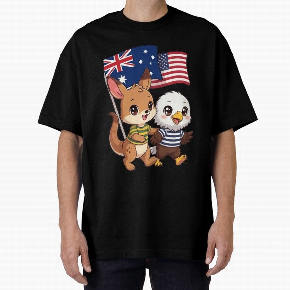 the Australian kangaroo and its friend the American eagle Classic T-Shirt Refresh FIFA World Cup 2026 Featuring Neymar, Germany Energy, Stadium Memories, Football Loyalty, International Chants and Championship Tradition; Great for Watch Parties,