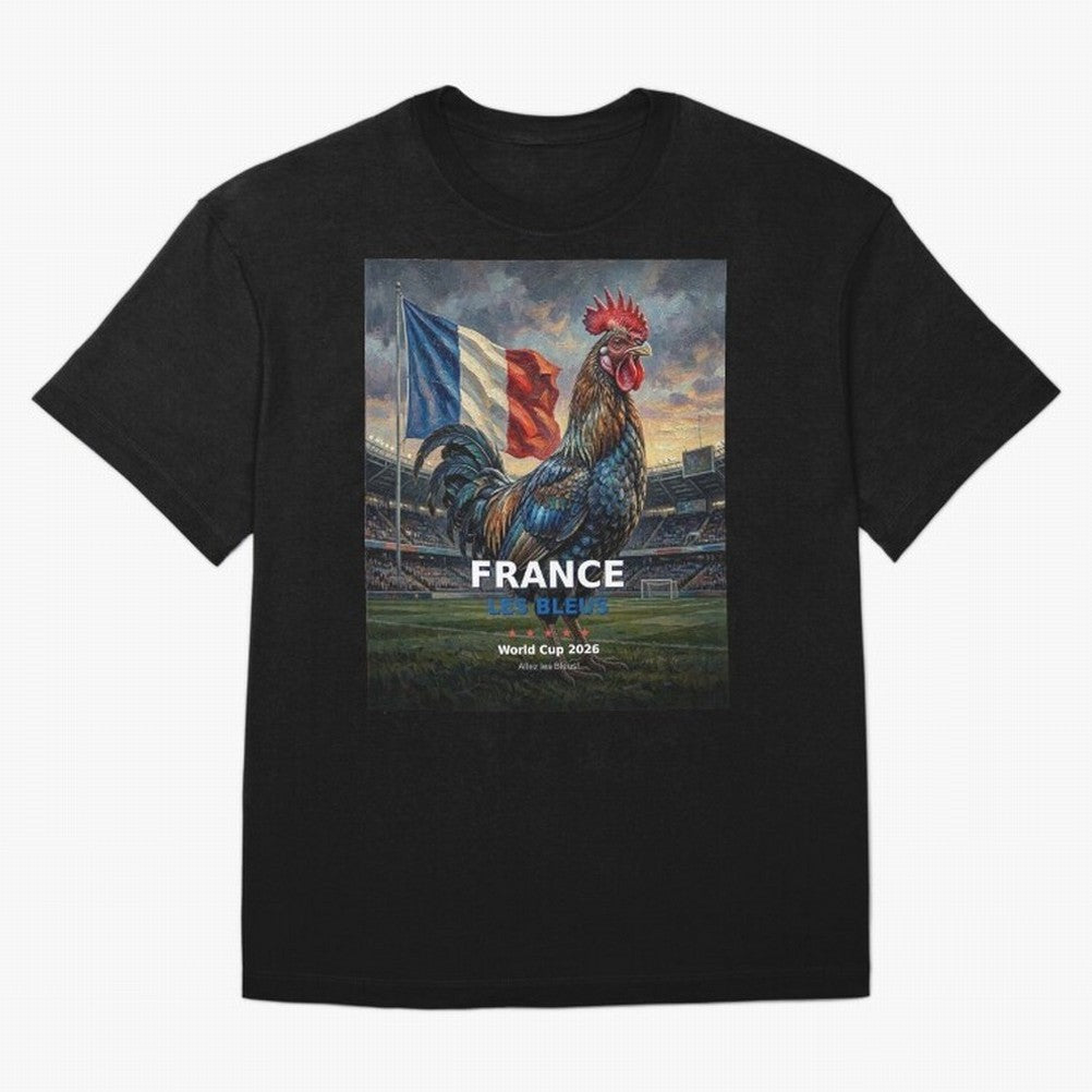 France Les Bleus - World Cup 2026 Soccer Fan Tee Classic T-Shirt Bring a Vintage Feel to Global Football Passion for FIFA World Cup 2026 Group Stage, Centered on Mbappe and Neymar, Spain, Football Festival Excitement, Trophy Ambitions, Country