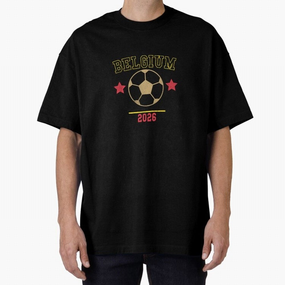 Belgium ¡ª Vintage Soccer Tee Classic T-Shirt Support FIFA World Cup 2026 Group Stage Capturing Cristiano Ronaldo, Haaland and CR7, France and Portugal Energy, Fan Favorite Moments, National Team Passion, Big Match Drama and Soccer History; Great
