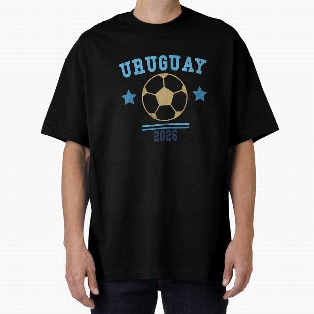 Uruguay 2026 ¡ª Vintage Soccer Tee Classic T-Shirt Bring International Match Energy to the FIFA World Cup 2026 Journey through Messi and Cristiano Ronaldo Highlights, France and Portugal Pride, Soccer Culture, Superstar Moments, National Team