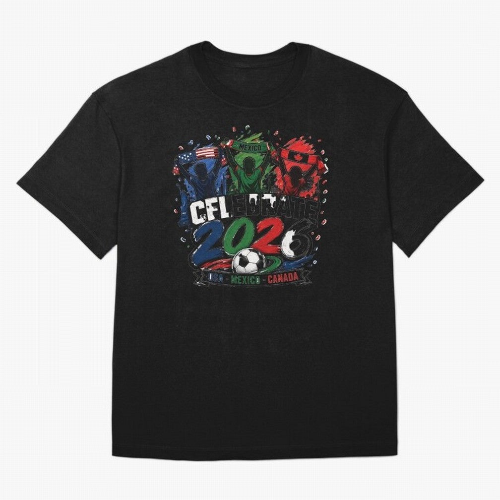 Celebrate 2026 USA Mexico Canada Soccer Fans Classic T-Shirt Celebrate Fan Culture around Global Football Passion for FIFA World Cup 2026 Group Stage, Capturing Messi and Cristiano Ronaldo, Argentina, France and Brazil, Game Day Rituals, Football