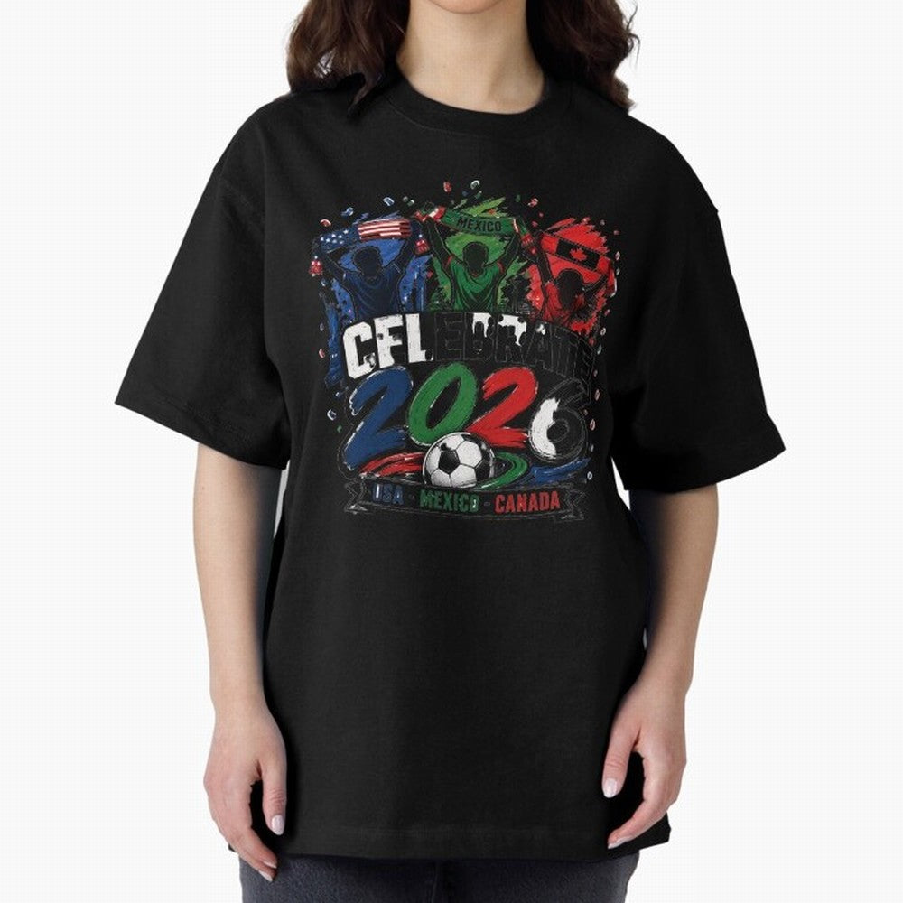 Celebrate 2026 USA Mexico Canada Soccer Fans Classic T-Shirt Celebrate Fan Culture around Global Football Passion for FIFA World Cup 2026 Group Stage, Capturing Messi and Cristiano Ronaldo, Argentina, France and Brazil, Game Day Rituals, Football