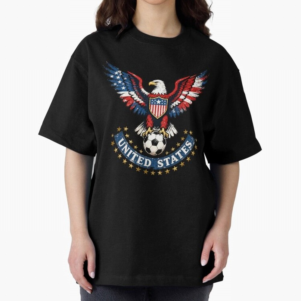 USA Soccer Eagle - United States Football Fan Classic T-Shirt Turn Football Passion into FIFA World Cup 2026 Group Stage with Cristiano Ronaldo, Argentina and Brazil Energy, Goal Celebration Energy, Supporter Heritage, Football Icons and Worldwide