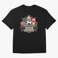 Football Spirit 2026 USA Mexico Canada Patch Design Classic T-Shirt Elevate the FIFA World Cup 2026 Group Stage Journey through Messi, Neymar and Mbappe Highlights, England Pride, Retro Football Energy, Iconic Rivalries, Trophy Chase Drama and
