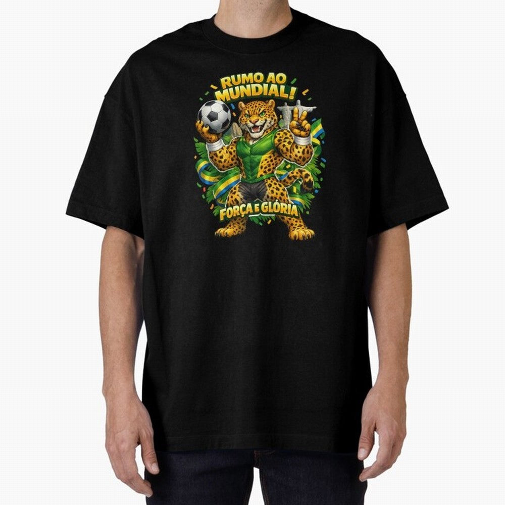 Brazil World Cup 2026 Jaguar Fan Art Classic T-Shirt Celebrate the Next Chapter of FIFA World Cup 2026 USA Canada Mexico Centered on Haaland and Mbappe, England and Germany Energy, Worldwide Fan Energy, Dramatic Goals, Stadium Lights and