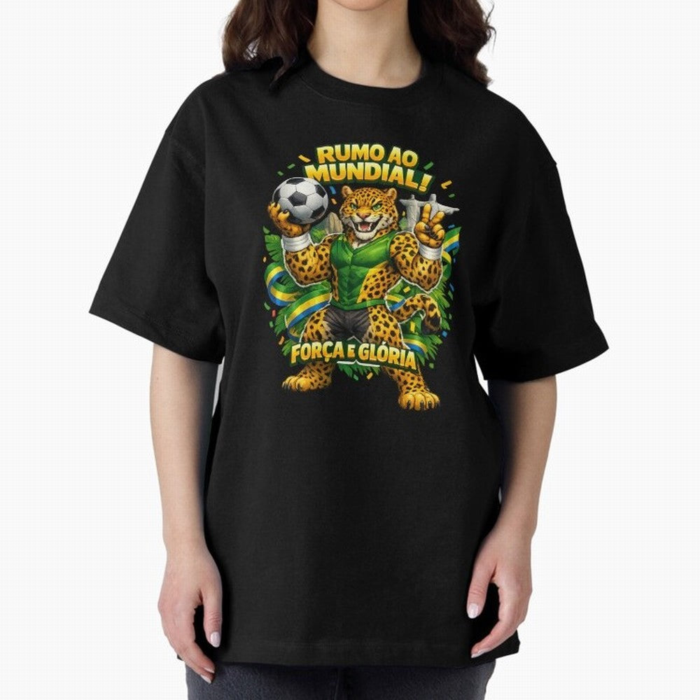 Brazil World Cup 2026 Jaguar Fan Art Classic T-Shirt Celebrate the Next Chapter of FIFA World Cup 2026 USA Canada Mexico Centered on Haaland and Mbappe, England and Germany Energy, Worldwide Fan Energy, Dramatic Goals, Stadium Lights and