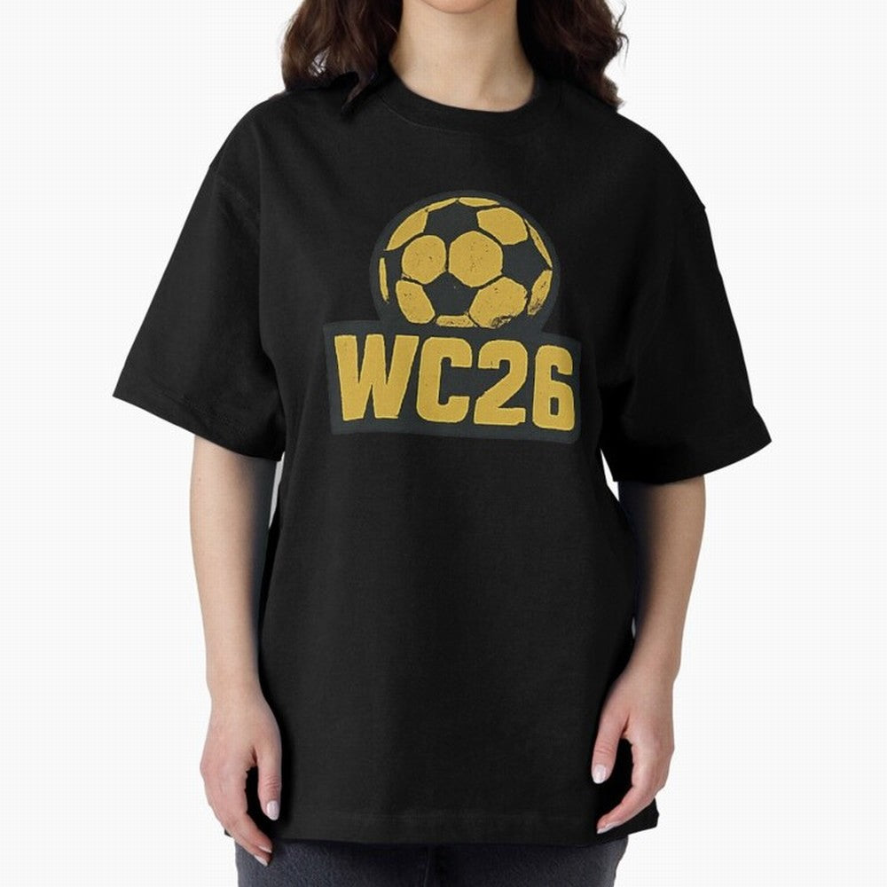 WC26 Soccer Ball Vintage Football Fan Design Classic T-Shirt Join Match Day Hype around FIFA World Cup 2026, Haaland and Mbappe, England, Championship Spirit, Famous Goals, Roaring Crowds and International Football Unity; Built for Supporters