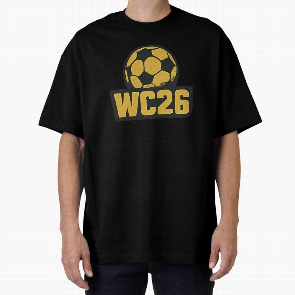 WC26 Soccer Ball Vintage Football Fan Design Classic T-Shirt Join Match Day Hype around FIFA World Cup 2026, Haaland and Mbappe, England, Championship Spirit, Famous Goals, Roaring Crowds and International Football Unity; Built for Supporters