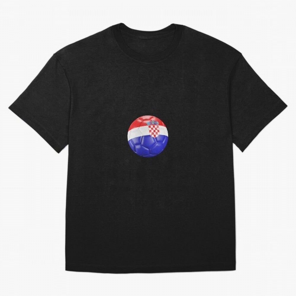 Croatia Ball Classic T-Shirt Celebrate Football Heritage in Global Football Passion for FIFA World Cup 2026 Group Stage, Inspired by Cristiano Ronaldo, Haaland and CR7, Argentina and Brazil, Tournament Hype, Historic Matchups, Family Viewing