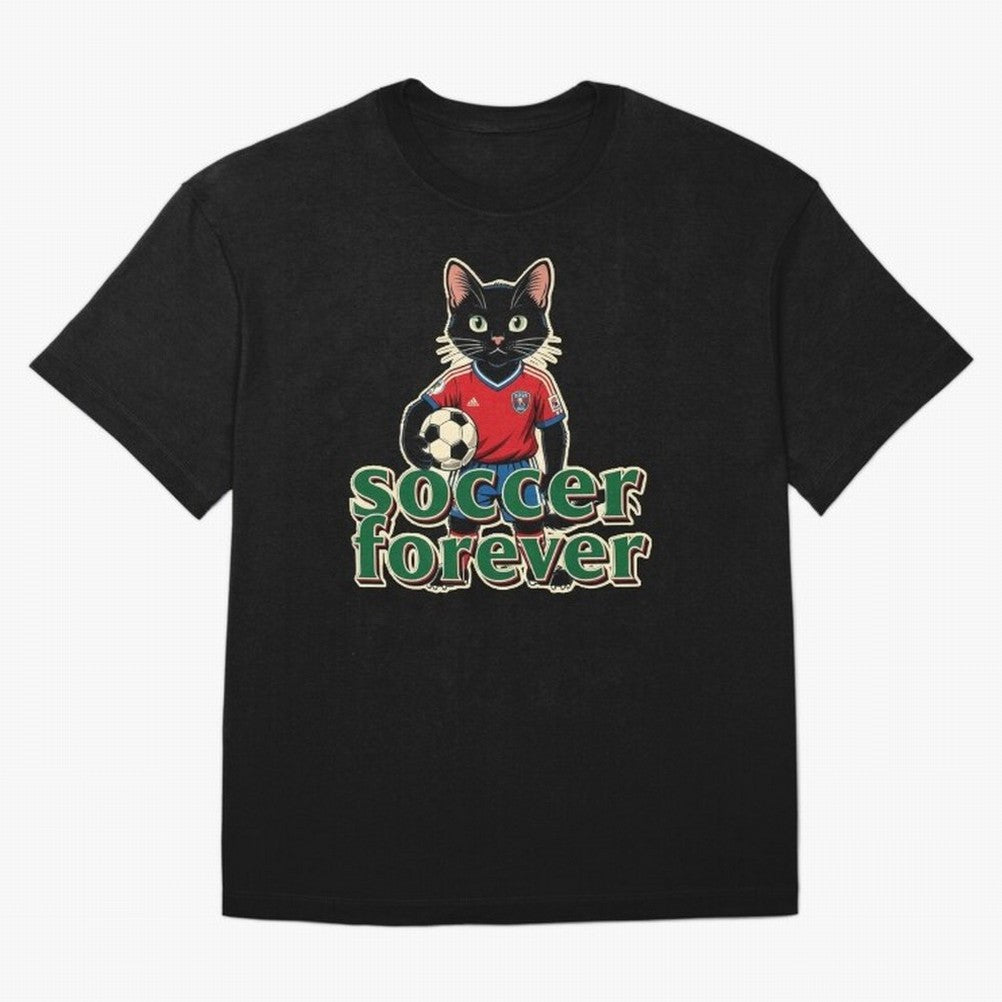 Soccer Forever Retro Cat Classic T-Shirt Support FIFA World Cup 2026 Group Stage with Messi, Neymar and Mbappe, England Energy, Champion Mindset, Group Stage Buzz, Knockout Tension and Passionate Fan Culture; Perfect for People Who Love Argentina,