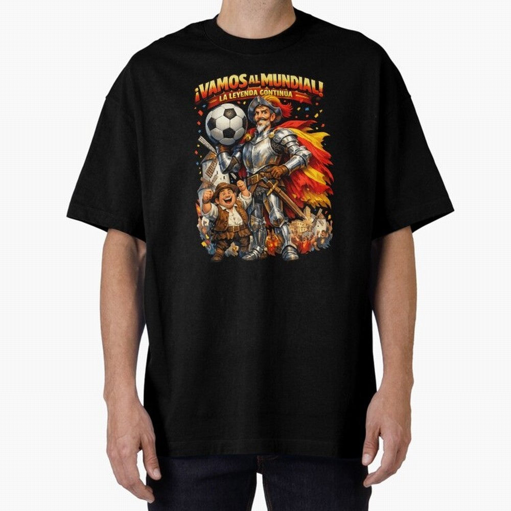 Spain World Cup 2026 Don Quixote Fan Shirt Classic T-Shirt Honor the Football Icons of Match Day Hype around FIFA World Cup 2026 Group Stage, Mbappe and Neymar, Brazil, Portugal and Argentina, Goal Celebration Energy, Supporter Heritage, Football