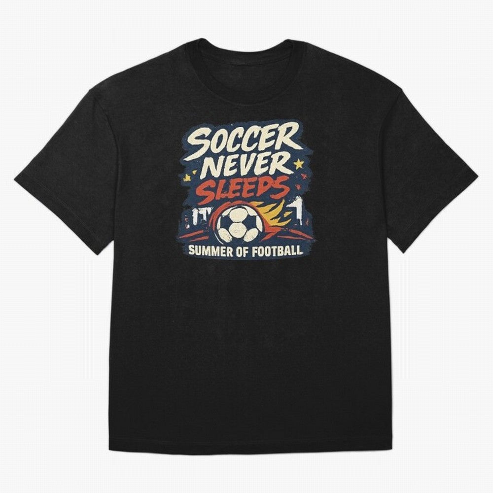 Soccer Never Sleeps Summer of Football Vintage Soccer Fan Tee Classic T-Shirt Step into FIFA World Cup 2026 Made for Neymar, Haaland and Cristiano Ronaldo, Portugal Energy, Stadium Memories, Football Loyalty, International Chants and Championship