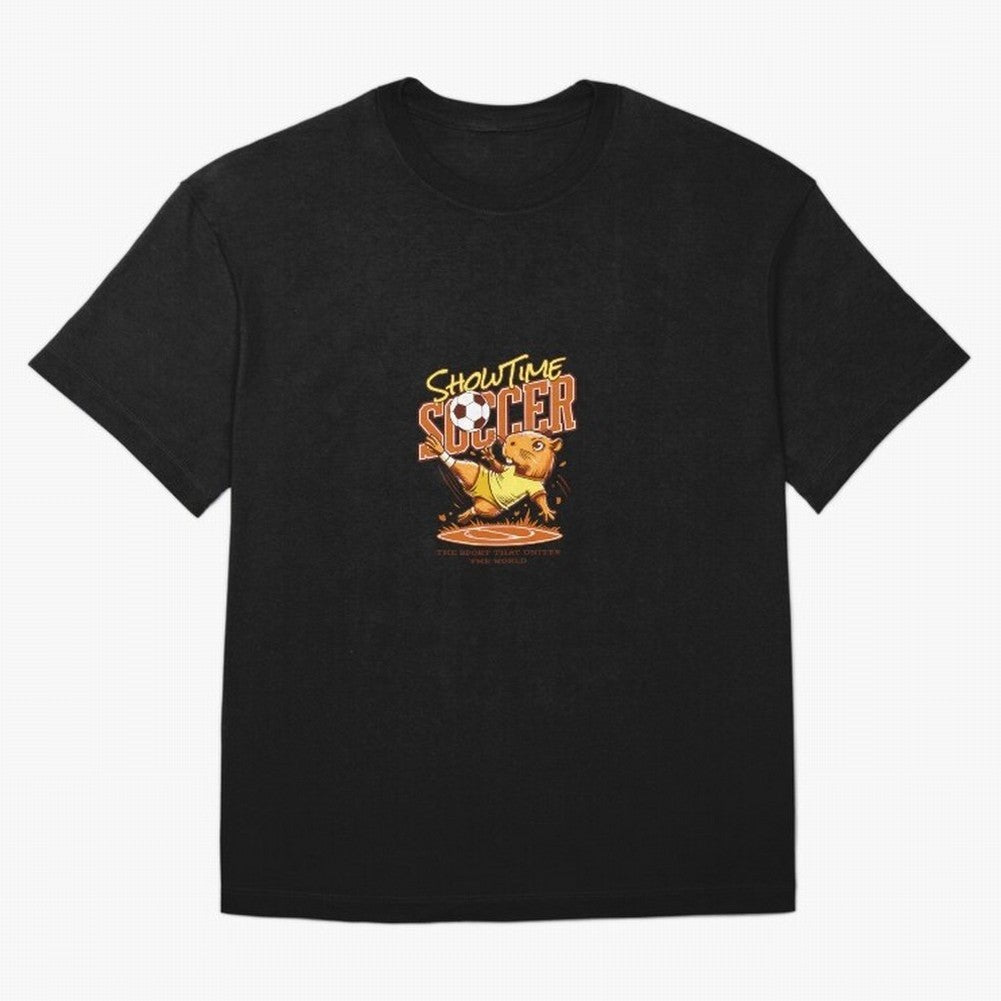 Capybara Playing Soccer Football Yellow Vibes Classic T-Shirt Live for the Drama of FIFA World Cup 2026 USA Canada Mexico for Fans of Mbappe and Neymar and England and Germany, Bringing Soccer Culture, Superstar Moments, National Team Dreams and