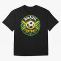 Elegant Brazil Football Emblem Classic T-Shirt Upgrade Match Day Hype around FIFA World Cup 2026, Mbappe and Neymar, Argentina, Retro Football Energy, Iconic Rivalries, Trophy Chase Drama and Stadium Atmosphere; Ideal for Football Dads, Football