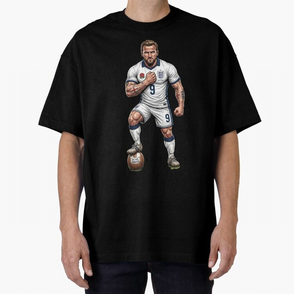 English Soccer Warrior Hyper-Realistic Poster Classic T-Shirt Bring a Vintage Feel to FIFA World Cup 2026 for Fans of Neymar, Haaland and Cristiano Ronaldo and Portugal, Spain and Germany, Bringing Stadium Chants, National Pride, Trophy Dreams and
