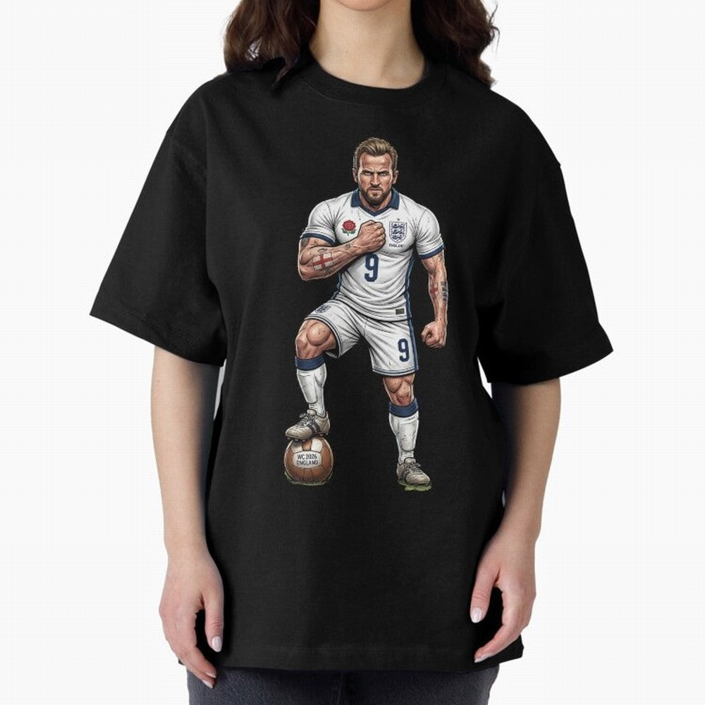 English Soccer Warrior Hyper-Realistic Poster Classic T-Shirt Bring a Vintage Feel to FIFA World Cup 2026 for Fans of Neymar, Haaland and Cristiano Ronaldo and Portugal, Spain and Germany, Bringing Stadium Chants, National Pride, Trophy Dreams and