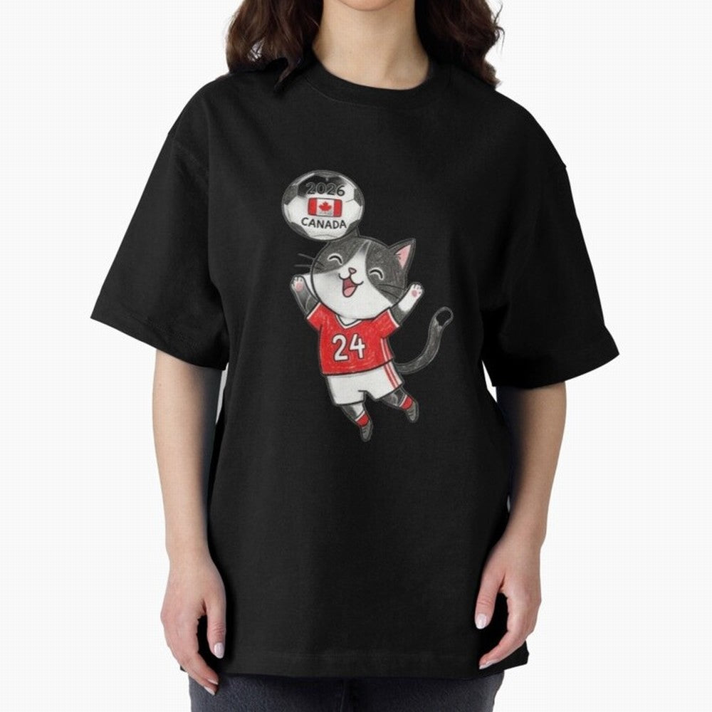 Canada Soccer Cat #24 - 2026 World Cup Celebration Classic T-Shirt Show Love for Legendary Goals in FIFA World Cup 2026 Spirit, Filled with Germany, Neymar, Haaland and Cristiano Ronaldo, Goal Celebration Energy, Supporter Heritage, Football Icons