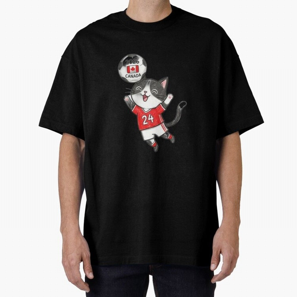 Canada Soccer Cat #24 - 2026 World Cup Celebration Classic T-Shirt Show Love for Legendary Goals in FIFA World Cup 2026 Spirit, Filled with Germany, Neymar, Haaland and Cristiano Ronaldo, Goal Celebration Energy, Supporter Heritage, Football Icons