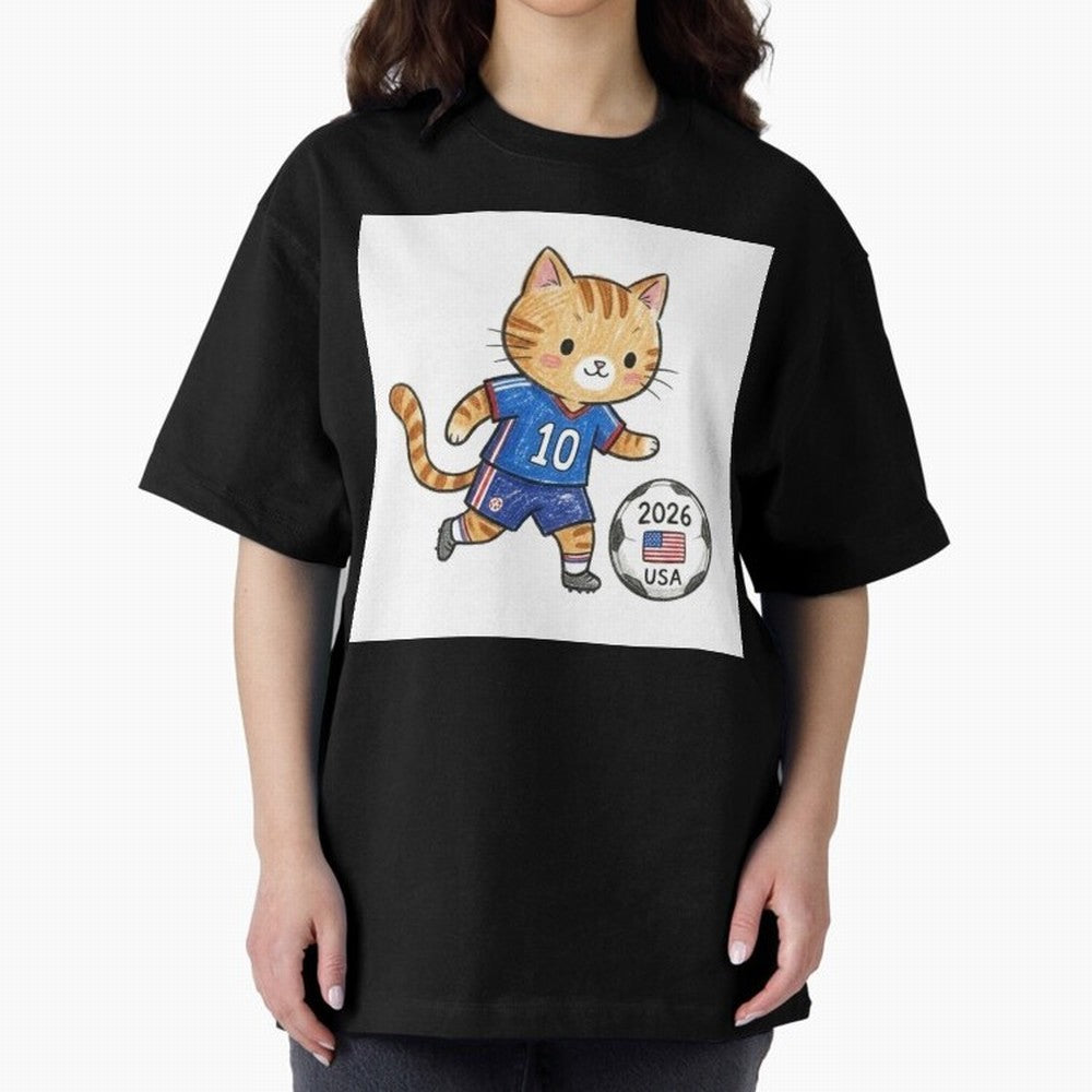 USA Soccer Cat #10 - 2026 World Cup Fan Art Classic T-Shirt Join FIFA World Cup 2026 USA Canada Mexico Spirit, Driven by Germany, Messi, Neymar and Mbappe, Soccer Culture, Superstar Moments, National Team Dreams and Competitive Fire; Perfect for