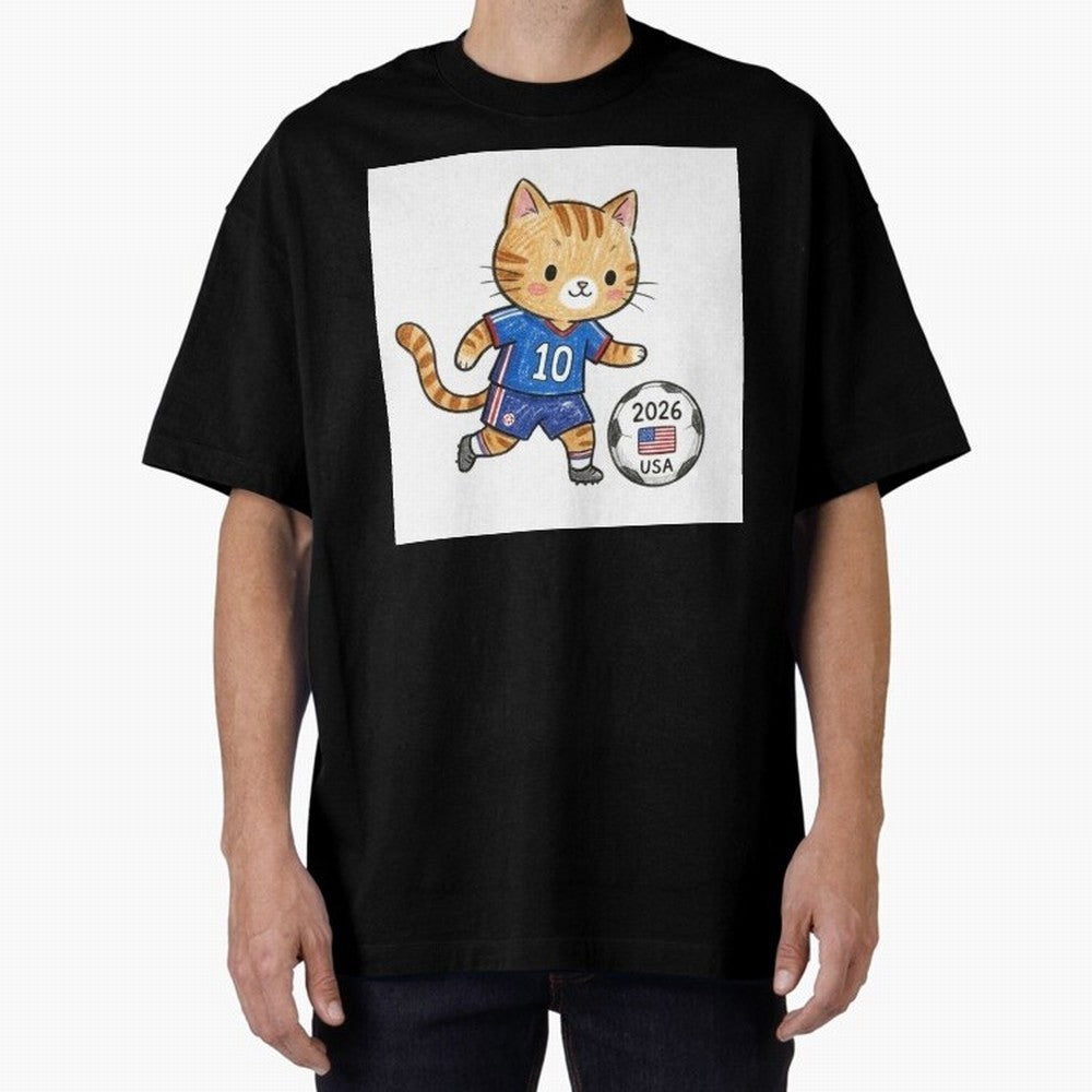USA Soccer Cat #10 - 2026 World Cup Fan Art Classic T-Shirt Join FIFA World Cup 2026 USA Canada Mexico Spirit, Driven by Germany, Messi, Neymar and Mbappe, Soccer Culture, Superstar Moments, National Team Dreams and Competitive Fire; Perfect for