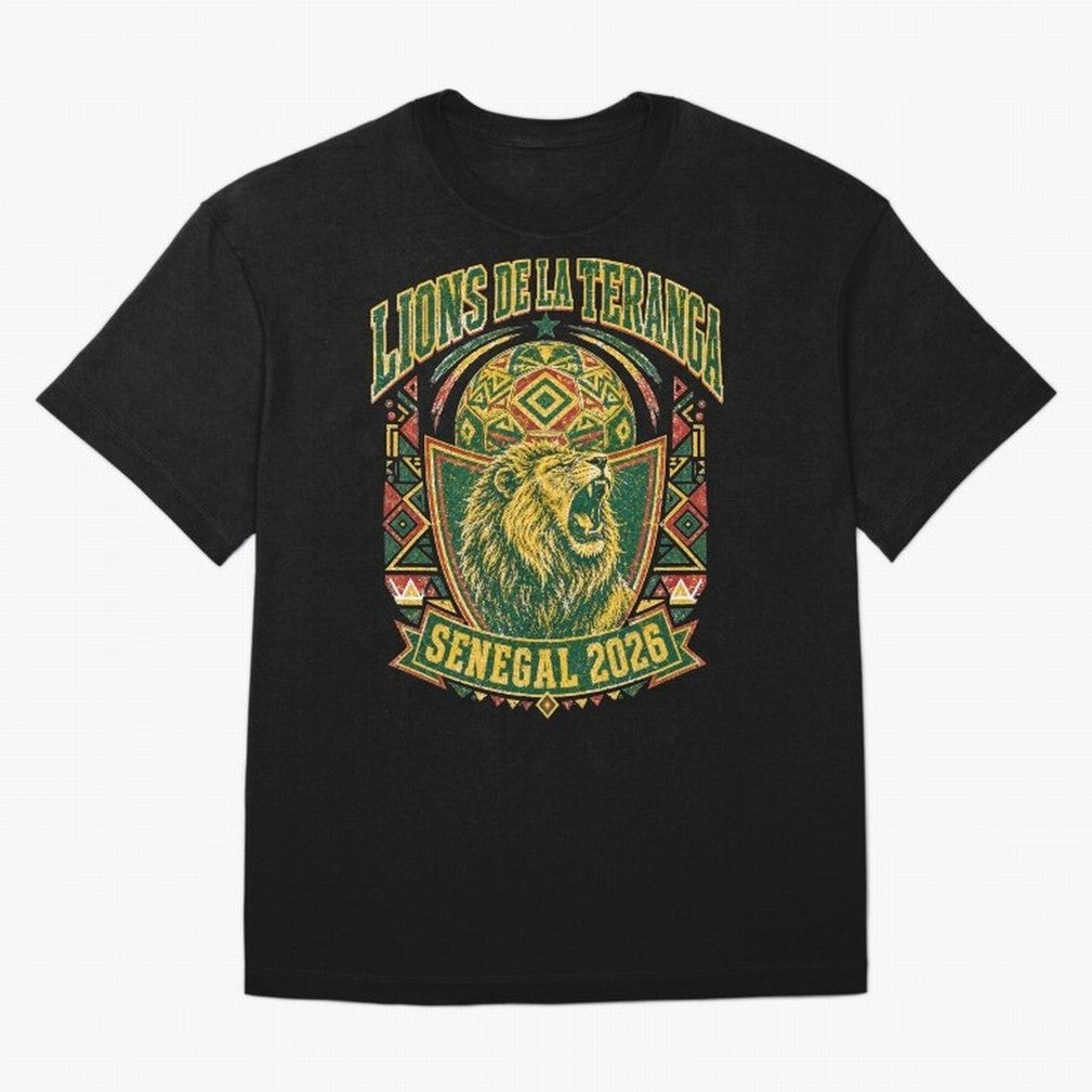 Lions De La Teranga Senegal 2026 World Cup Soccer T-Shirt Classic T-Shirt Make Game Day About FIFA World Cup 2026 USA Canada Mexico for Fans of Mbappe and Neymar and Germany, Bringing Classic Soccer Heritage, Championship Pressure, Fan Loyalty and