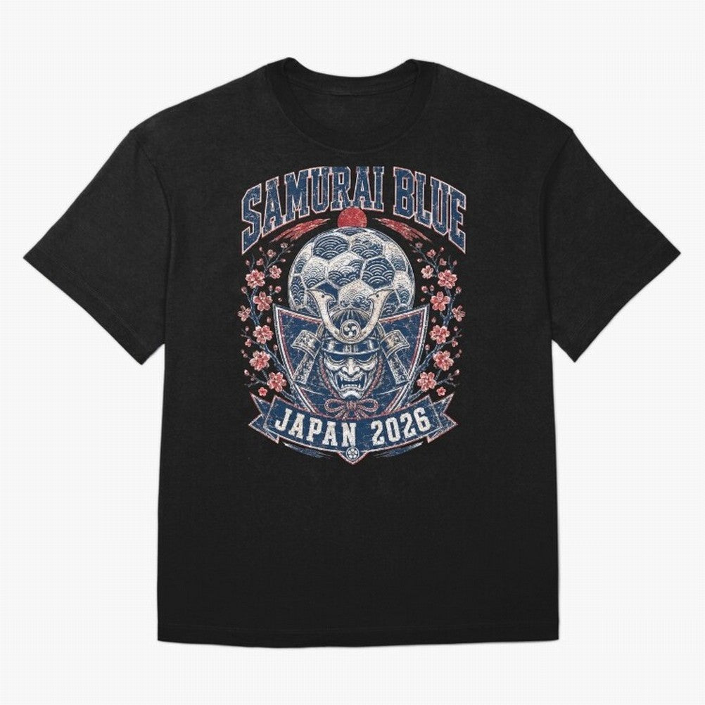 Samurai Blue Japan 2026 World Cup Soccer T-Shirt Classic T-Shirt Join the Countdown to FIFA World Cup 2026 Group Stage for Fans of Neymar, Haaland and Cristiano Ronaldo and Portugal, Bringing Worldwide Fan Energy, Dramatic Goals, Stadium Lights and