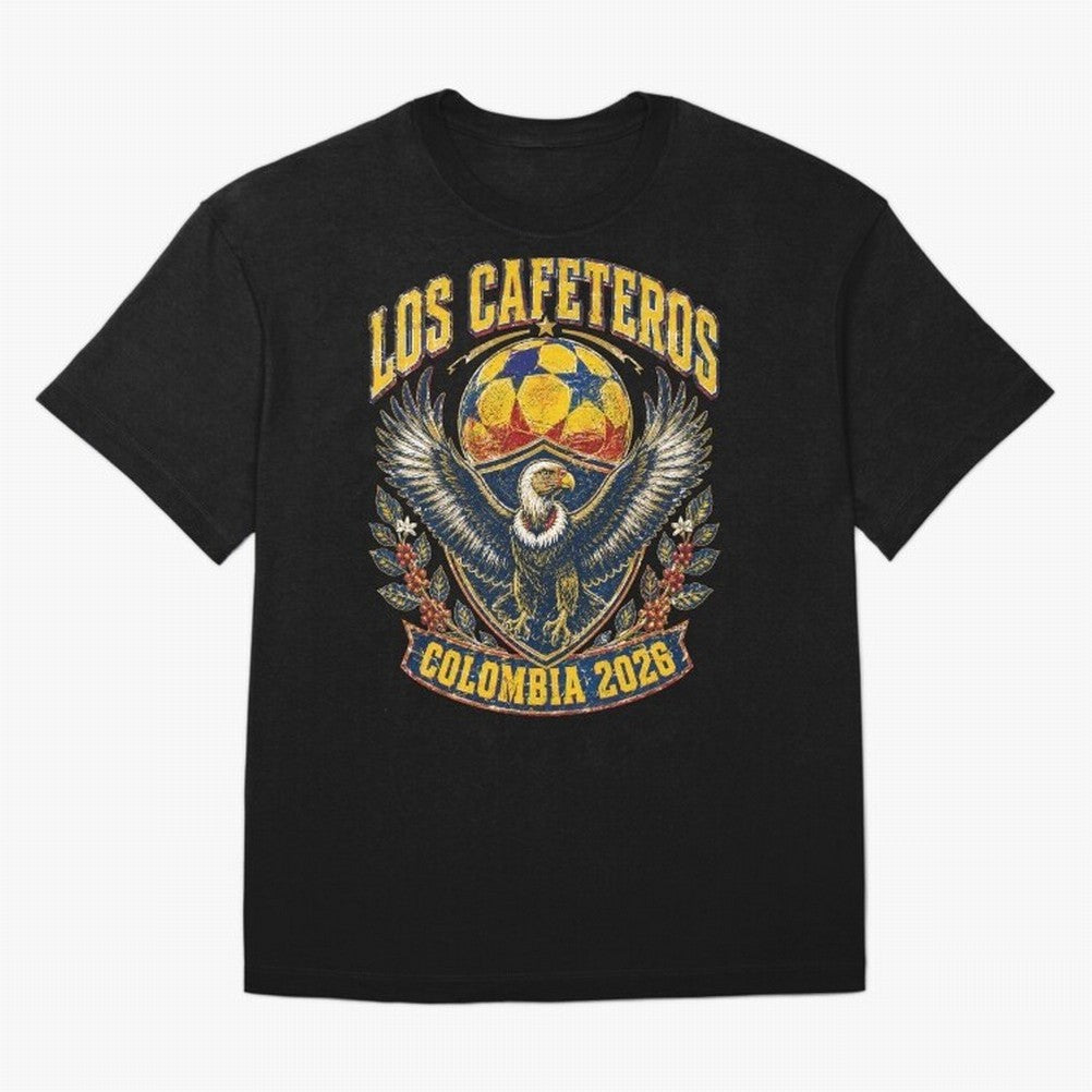 Los Cafeteros Colombia 2026 World Cup Soccer T-Shirt Classic T-Shirt Feel the FIFA World Cup 2026 USA Canada Mexico Journey through Messi, CR7 and Mbappe Highlights, Portugal, Spain and Germany Pride, Soccer Culture, Superstar Moments, National